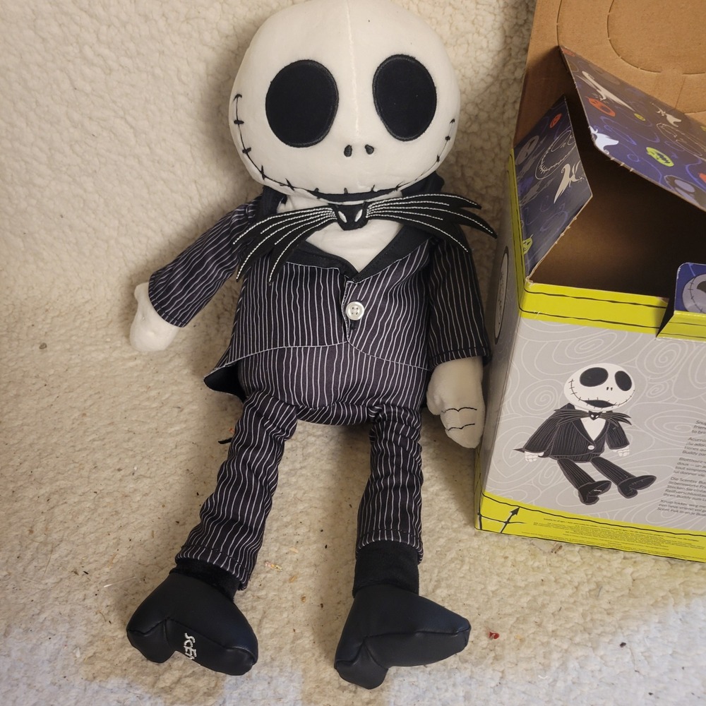 Scentsy Jack Skellington Plush Disney OS Black Excellent Nightmare Before Xmas